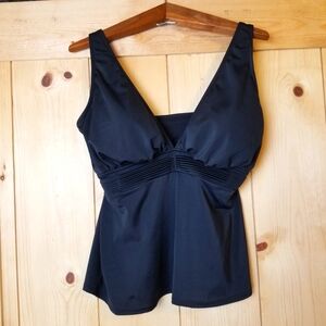 Trimshaper Black Tankini Swimsuit Top ONLY